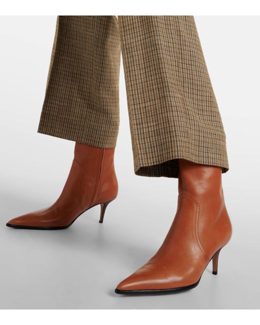 Paris Texas Brown Ashley Leather Ankle Boots