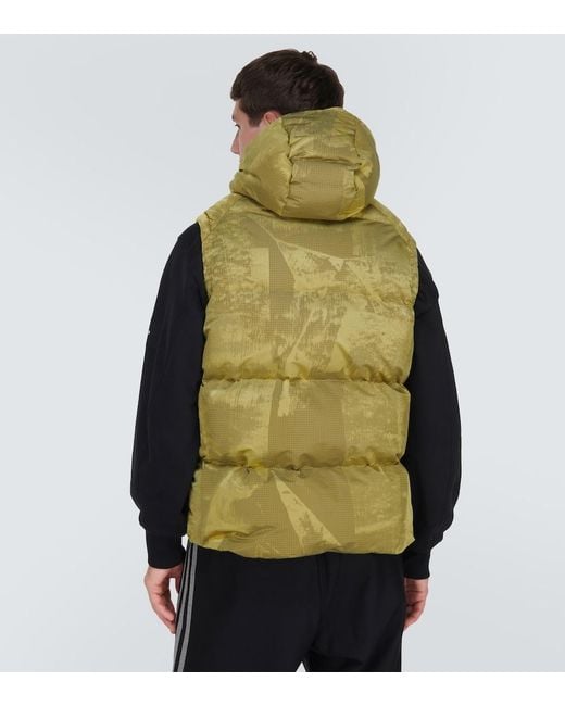 Chaleco De Plumas Estampado Y-3 de hombre de color Green
