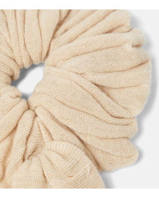 Loro Piana Natural Cocooning Cashmere Scrunchie