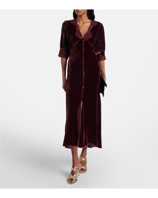 Abito Midi Simone di Rixo in Purple