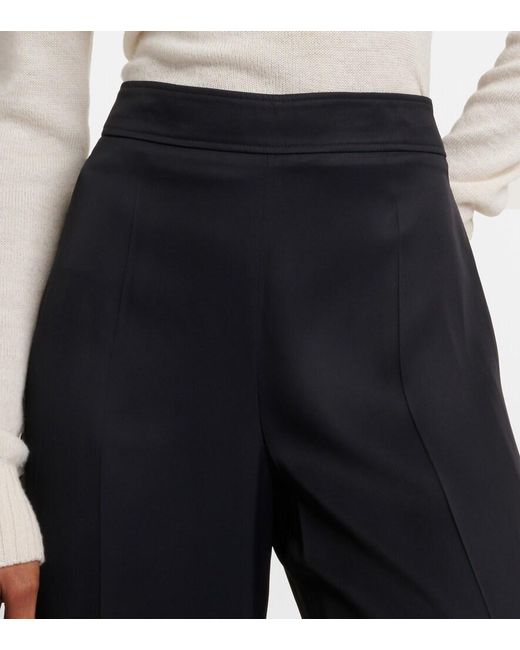 Jil Sander Blue High-Rise Wide-Leg Pants