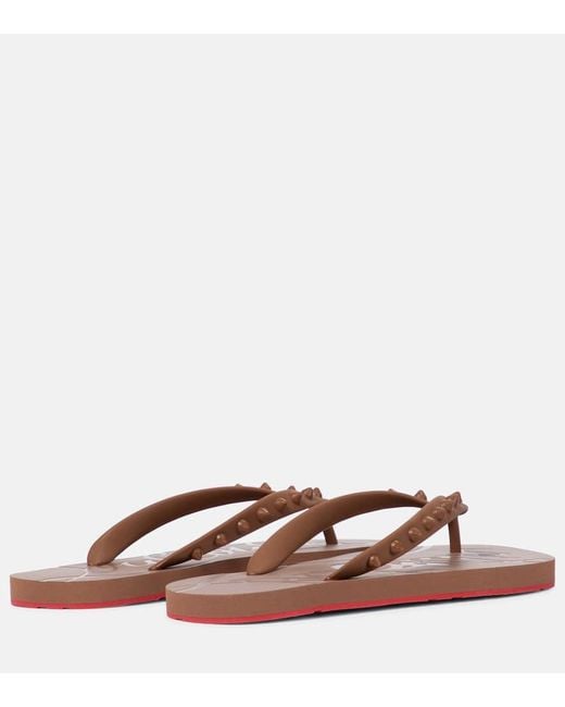 Christian Louboutin Pink Pantoletten Loubi Flip Donna