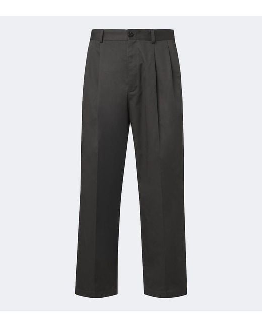 The Row Gray Nesper Pleated Straight Pants for men