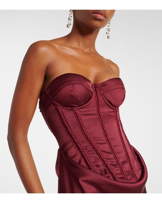 Abito Lungo A Corsetto di ROTATE BIRGER CHRISTENSEN in Purple
