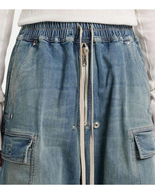 Rick Owens Blue Drkshdw Jumbo Belas Cargo Jeans