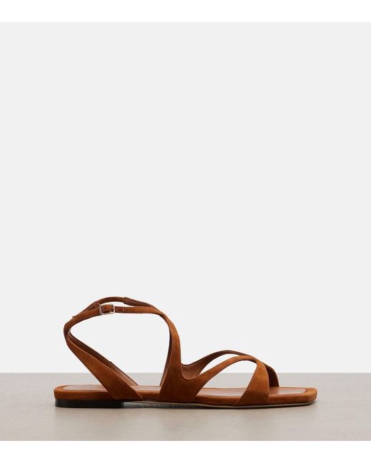 Jimmy Choo Brown Ayla Suede Sandals