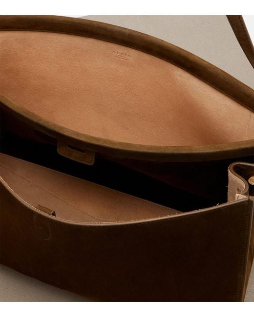 Alaïa Brown Le Click Medium Leather Shoulder Bag