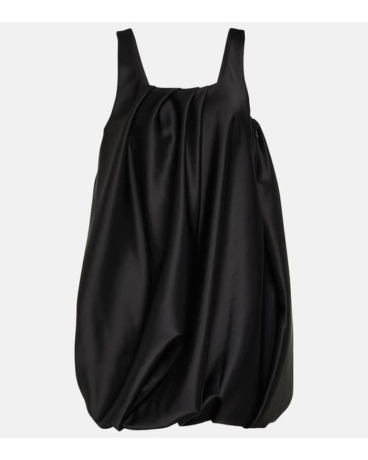 Vestido corto Twisted de saten J.W. Anderson de color Black