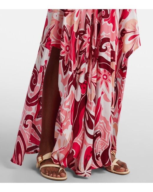 Poupette Red Mabelle Satin Maxi Dress