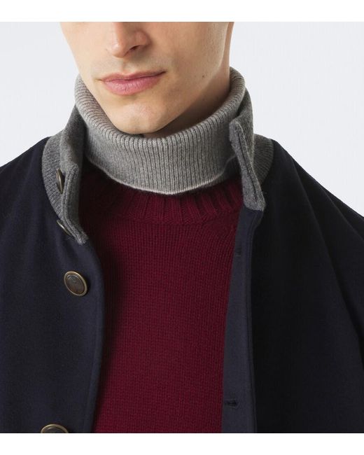 Brunello Cucinelli Gray Cashmere Scarf for men