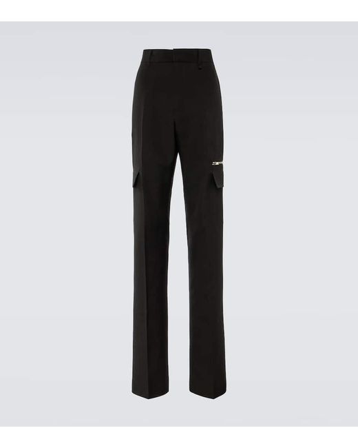 Pantaloni regular in lana vergine di Givenchy in Black da Uomo