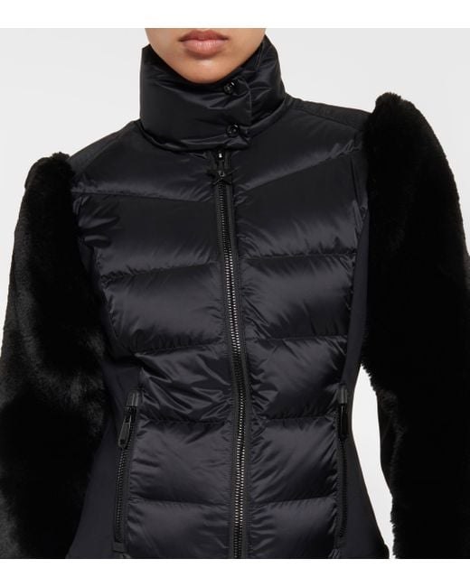Goldbergh Black Fairytale Faux Fur-trimmed Ski Jacket