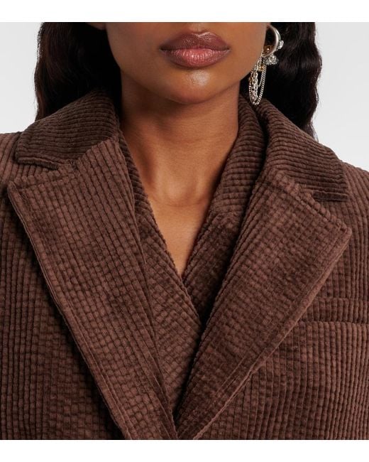 Ganni Brown Cotton Corduroy Blazer