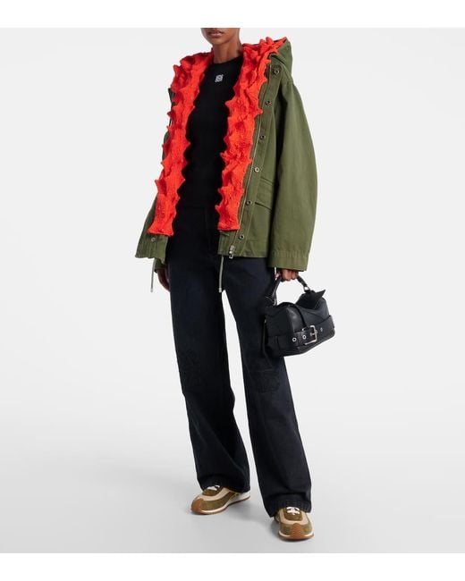 Loewe Green Set Aus Weste Und Jacke Aus Canvas