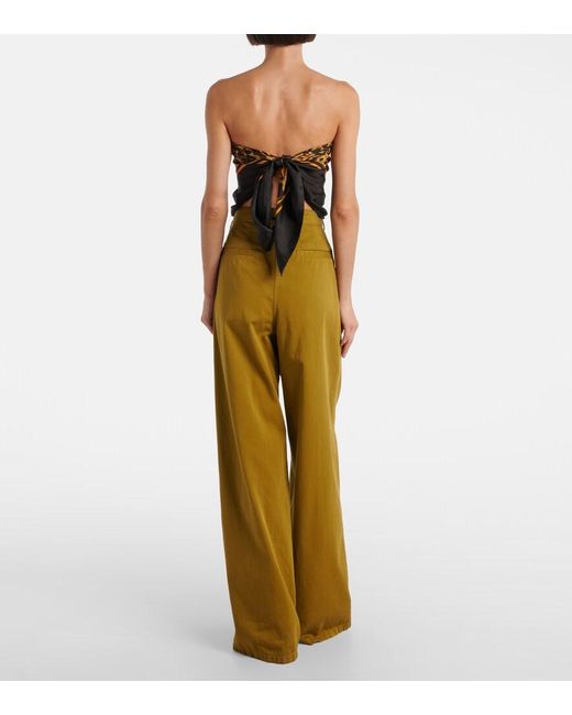 Christopher Esber Black Printed Silk Top