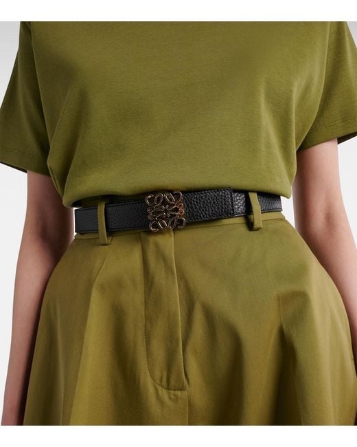 Loewe Black Guertel Anagram Aus Leder