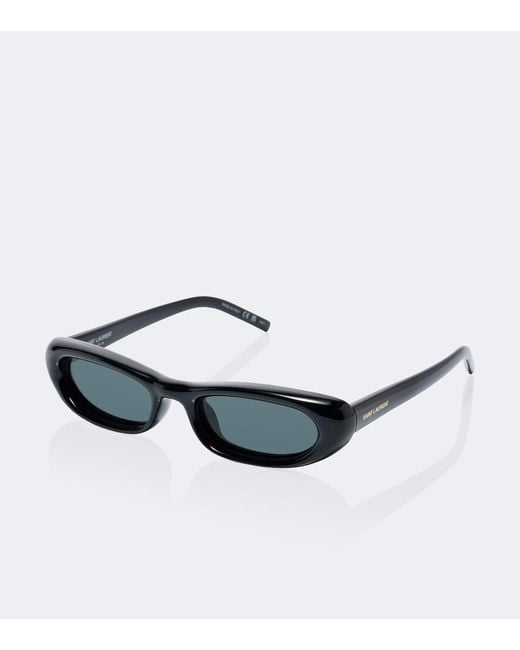 Saint Laurent Black Sl 557 Shade Plump Rectangular Sunglasses