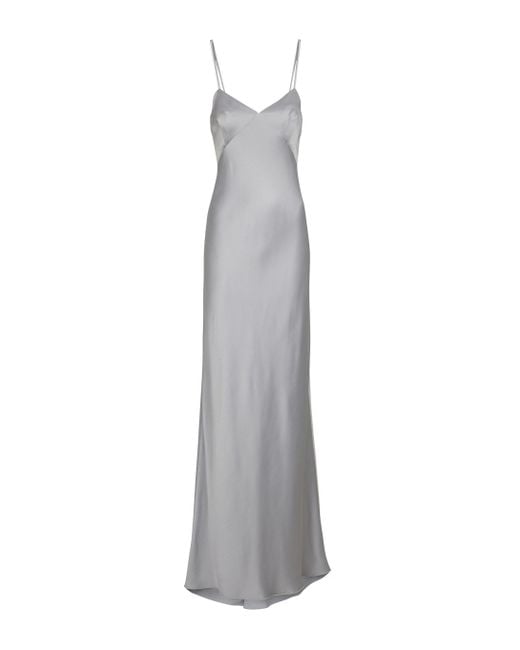 Max Mara Bridal Selce Satin Gown in Grey (Gray) | Lyst