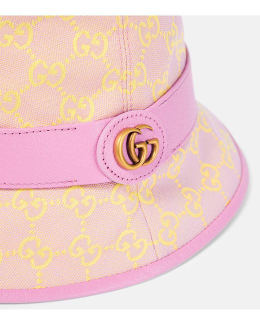 Gucci Pink GG Canvas Bucket Hat