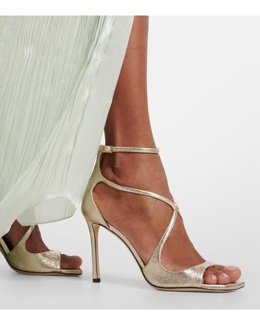 Jimmy Choo Azia Metallic Sandals