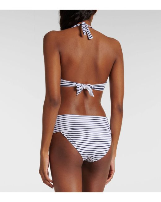 Melissa Odabash White Brussels Striped Bikini Bottoms