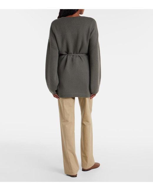 Lisa Yang Gray Laurina Cashmere Wrap Cardigan