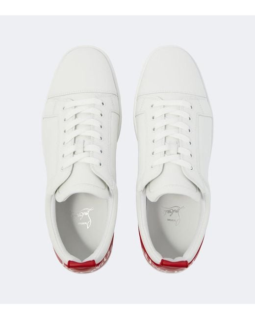 Christian Louboutin White Fun Louis Junior Leather Sneaker for men