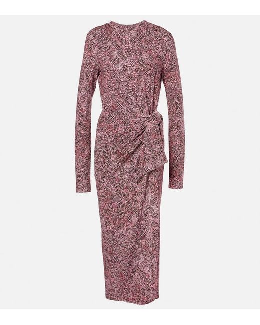 Isabel Marant Red Lisy Jersey Wrap Dress