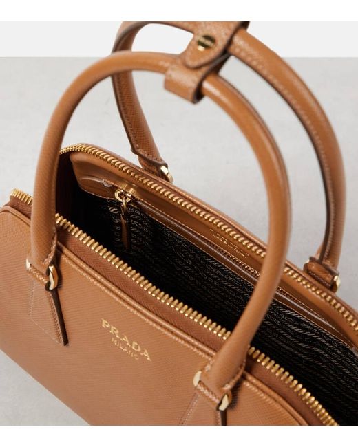 Prada Brown Tote Bag Medium Aus Leder