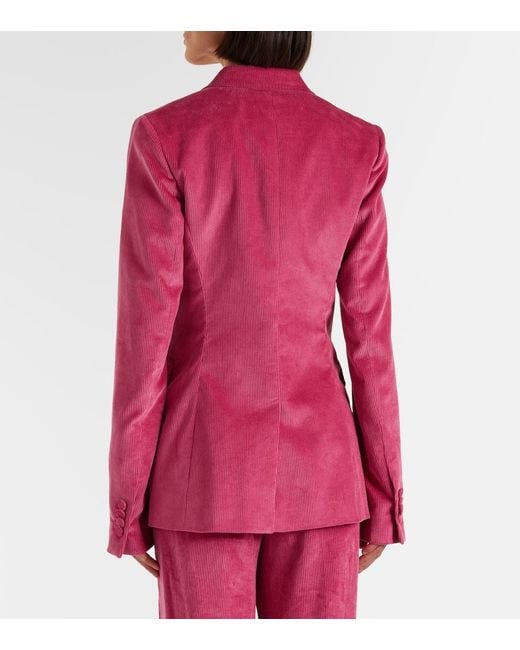 Gabriela Hearst Pink Angela Cotton Corduroy Blazer