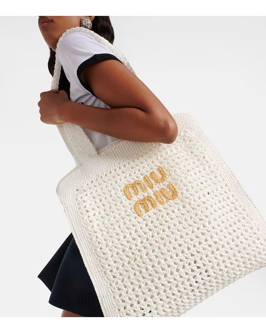 Borsa Medium di Miu Miu in White