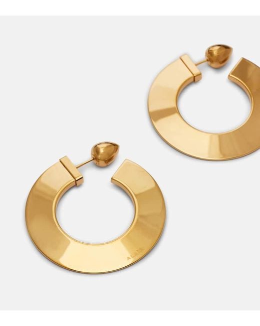 Pendientes De Aro Small Alaïa de color Metallic