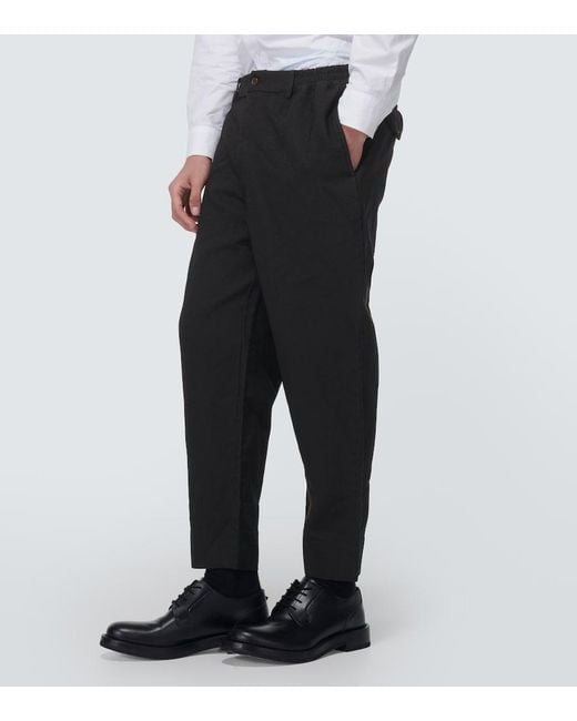 Comme des Garçons Black Mid-Rise Cropped Pants for men