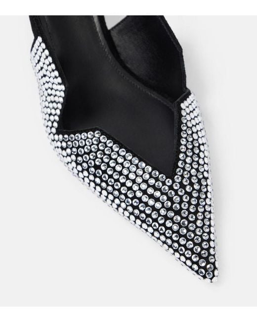 Coperni Black 65 Crystal-Embellished Leather Pumps