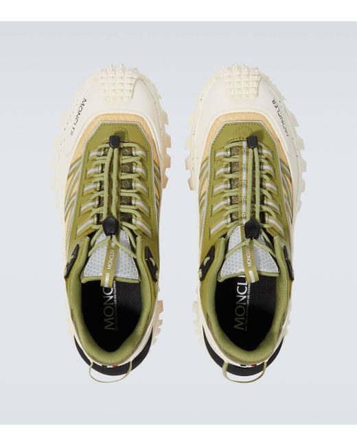 Moncler Natural Trailgrip Leather-trimmed Sneakers for men