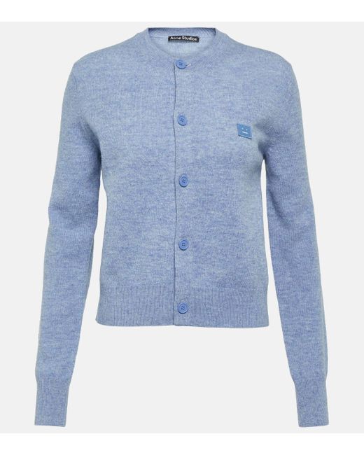 Acne Blue Wool Cardigan