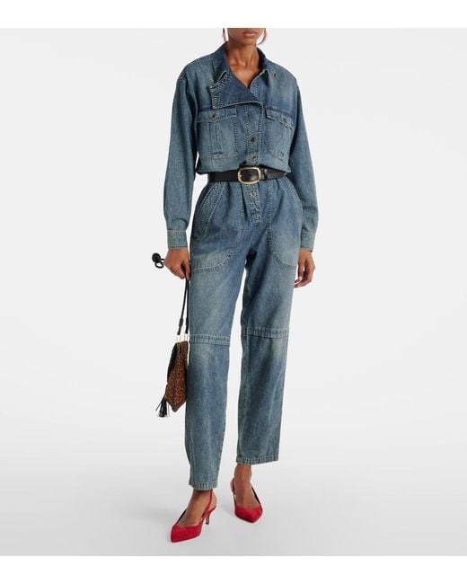 Isabel Marant Blue Denim Jumpsuit
