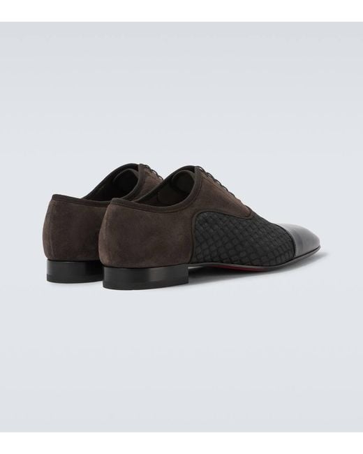 Christian Louboutin Schnuerschuhe Greggo Mit Leder in Black für Herren