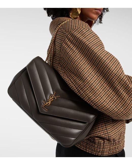 Saint Laurent Black Lou Lou Medium Leather Shoulder Bag