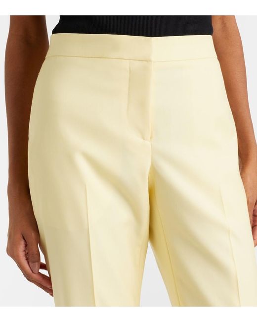 McQueen Natural Cropped Straight Pants