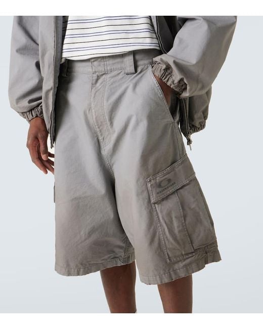 Balenciaga Cargo-Shorts Aus Baumwolle in Gray für Herren