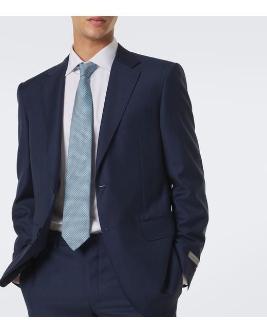 Cravatta di Brioni in Blue da Uomo