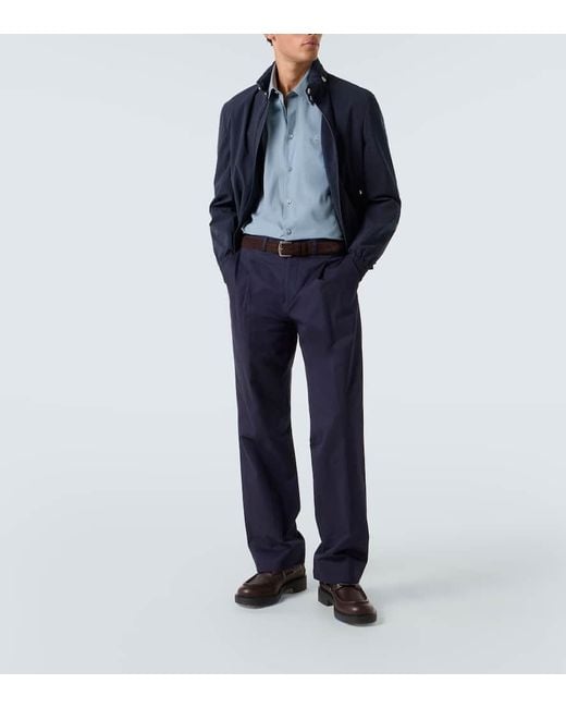 Camisa De Algodon Burberry de hombre de color Blue