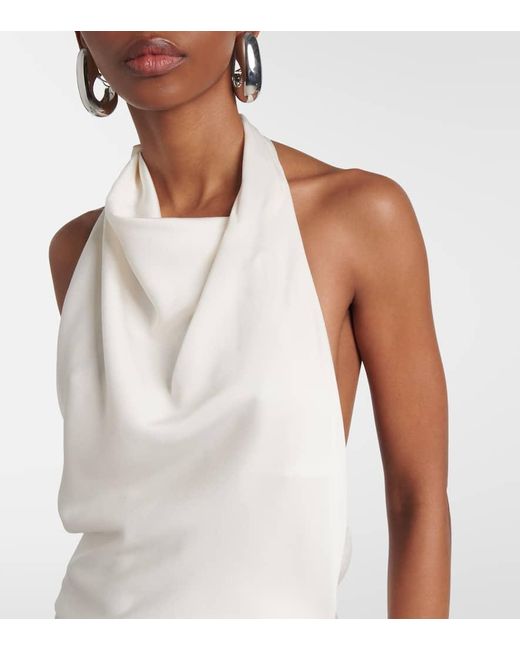 Jonathan Simkhai White Robe Reannon Aus Satin