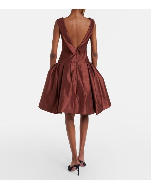 ShuShu/Tong Brown Bow-Detail Mini Dress