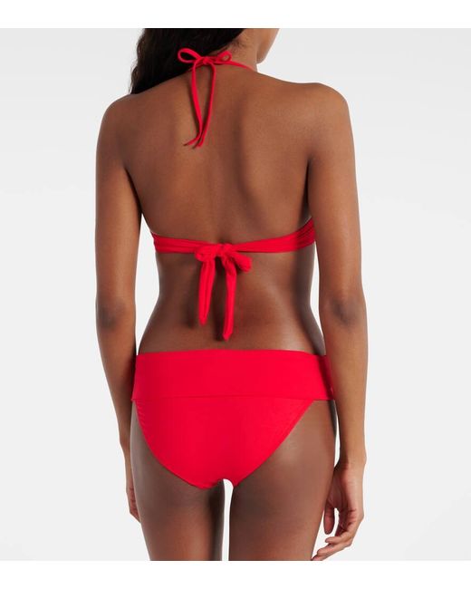Melissa Odabash Red Martinique Bandeau Bikini Top