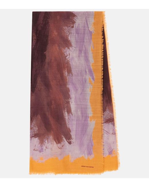 Dries Van Noten Red Schal aus Wolle