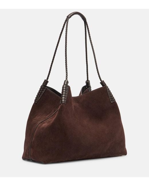 Etro Brown Libra Medium Suede Tote Bag