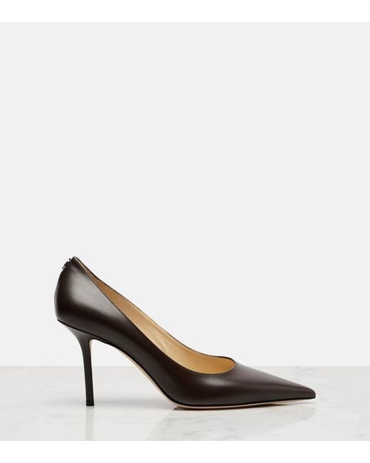 Jimmy Choo Brown Love 85 Leather Pumps