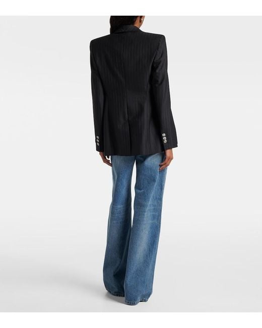 Versace Blue Mid-Rise Wide-Leg Jeans